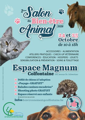 Salon du Bien-être Animal à Colfontaine - Seconde édition