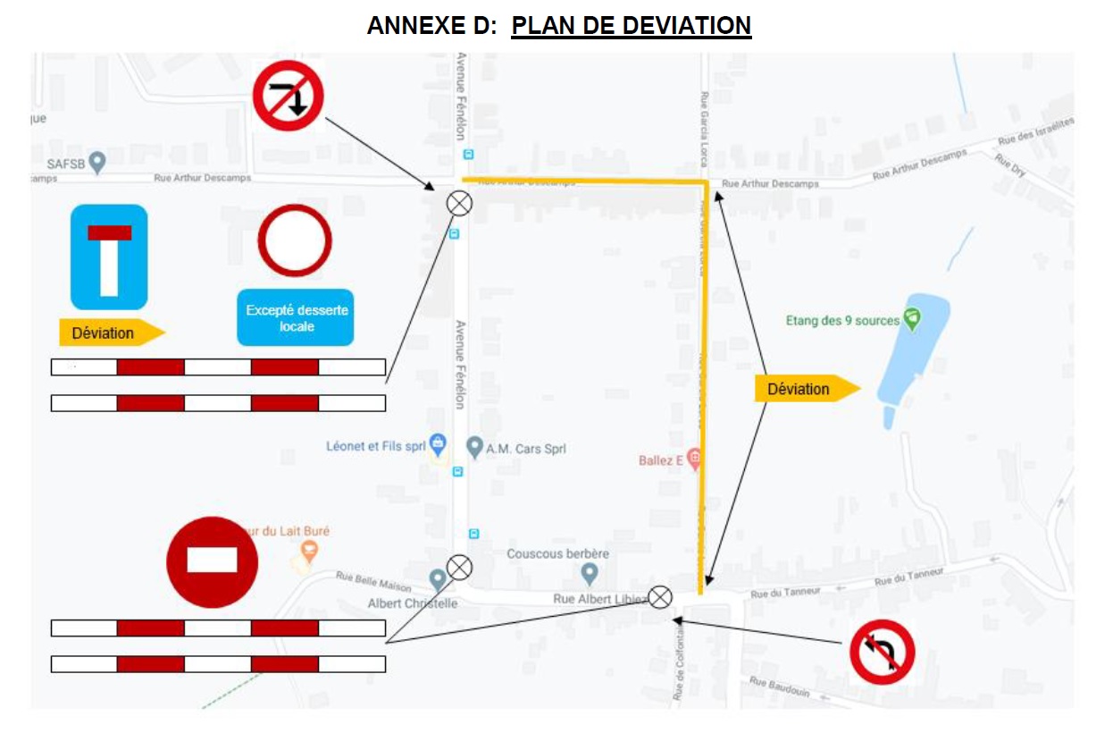 Plan deviation travaux rue Albert Libiez