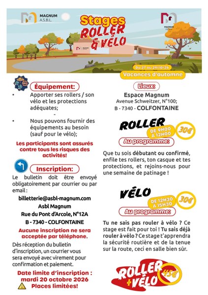 STAGE DE TOUSSAINT ROLLER ET VELO 2026 3